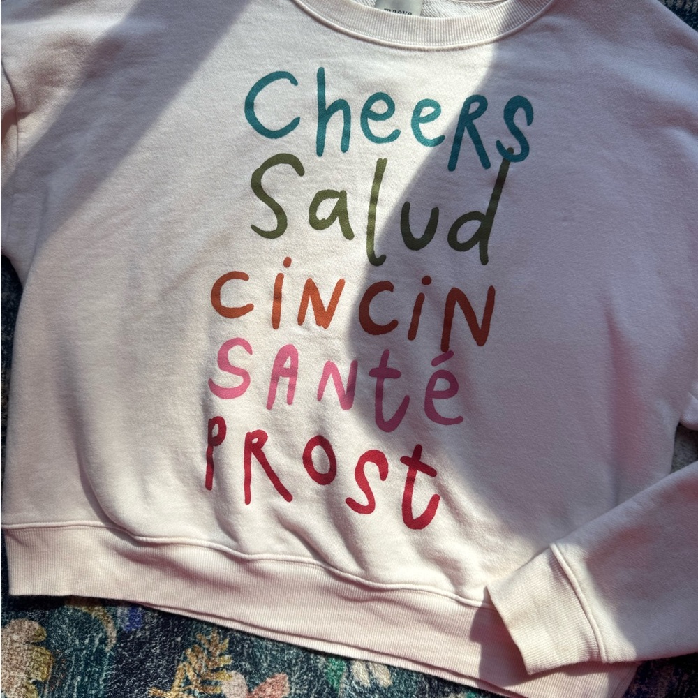 Maeve x Jordan Nickson Art Cheers Multicolor Graphic Sweatshirt - Picture 5 of 6